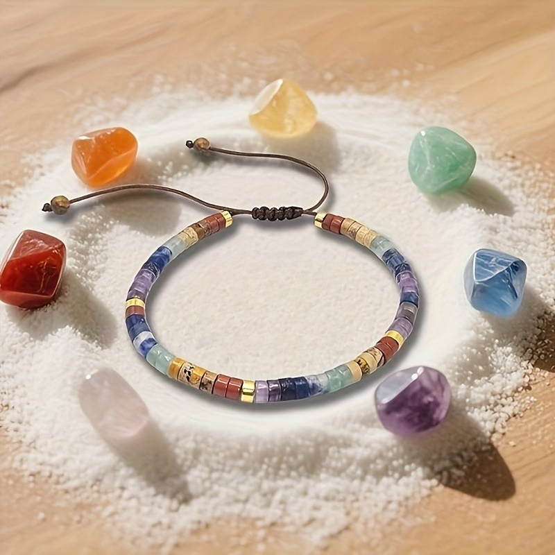 Ethnic Fashion Trend - 1-piece Handmade Woven Rope Colorful Stone