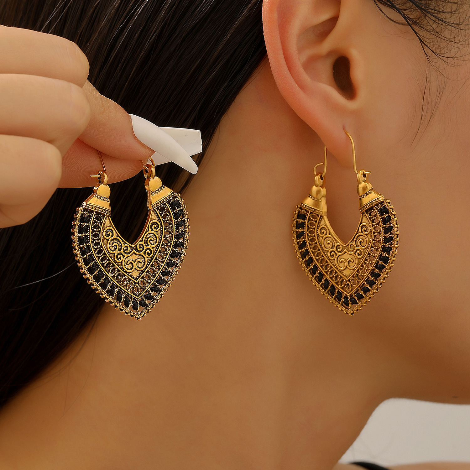 Ethnic Fashion Trend - Vintage Bohemian Hollow Ancient Gold Color