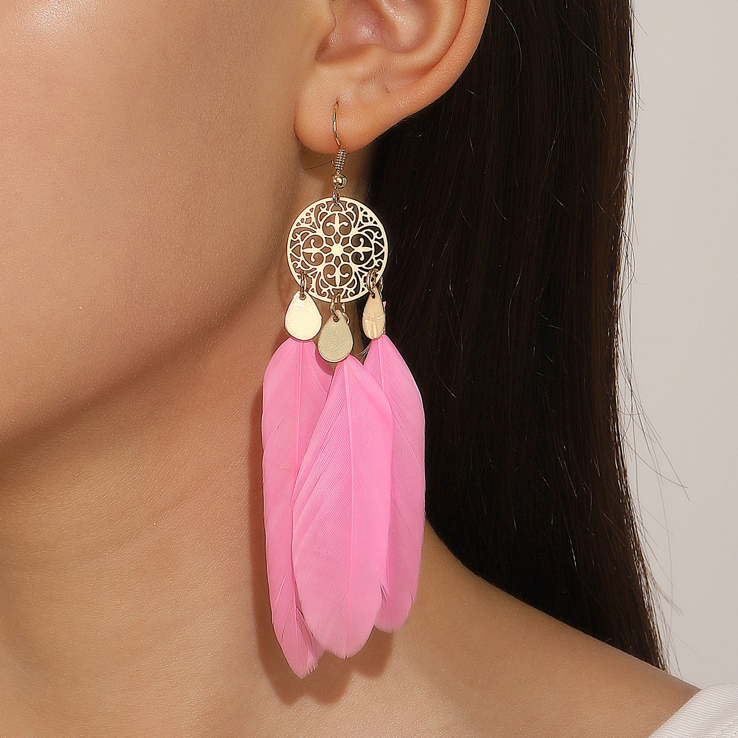 Exotic Bohemian Pink Feather T - огляд і ціна Ethnic Fashion Trend