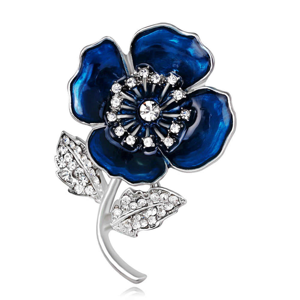 Enameled Red Poppy Flower Broo - огляд і ціна Ethnic Fashion Uk