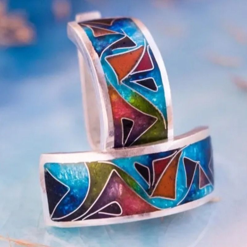 Ethnic Silver Color Enamel Hoo - огляд і ціна Ethnic Wear In Fashion