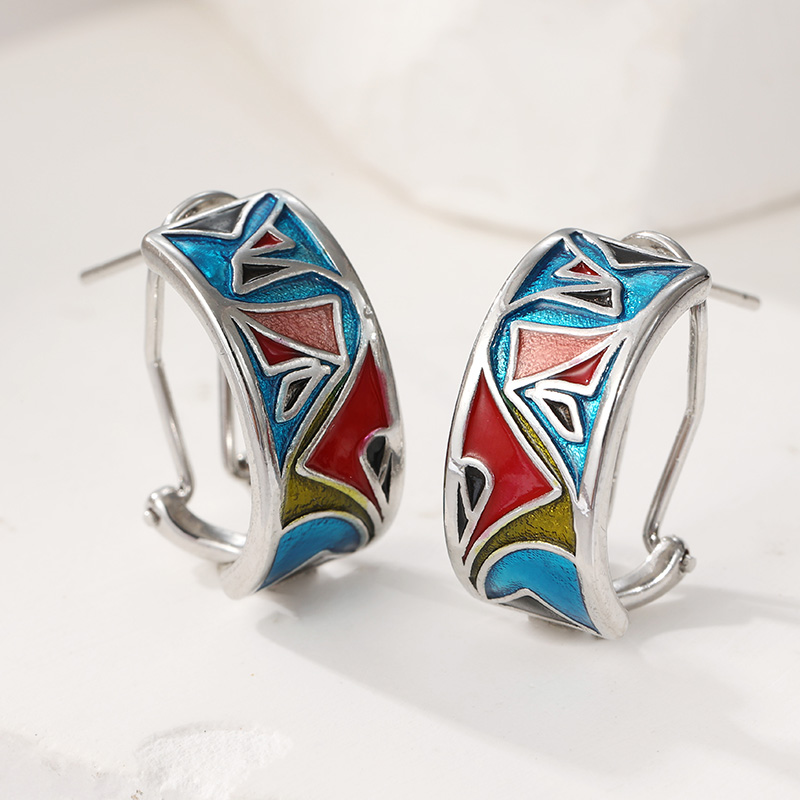 Ethnic Silver Color Enamel Hoo - огляд і ціна Ethnic Wear In Fashion