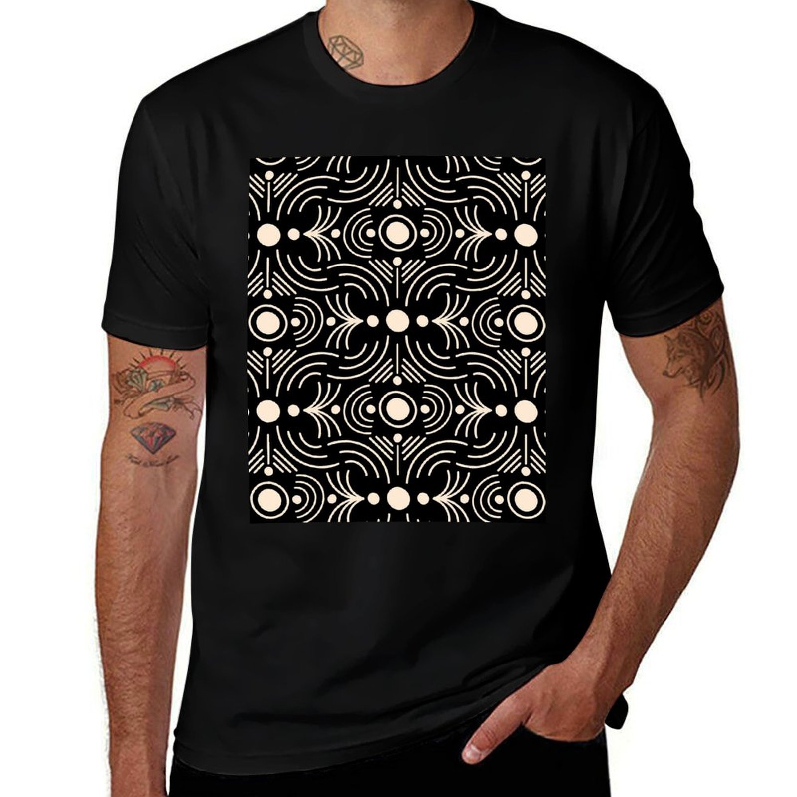 Abstract Dots White Black Clot - огляд і ціна Mudcloth Print Top