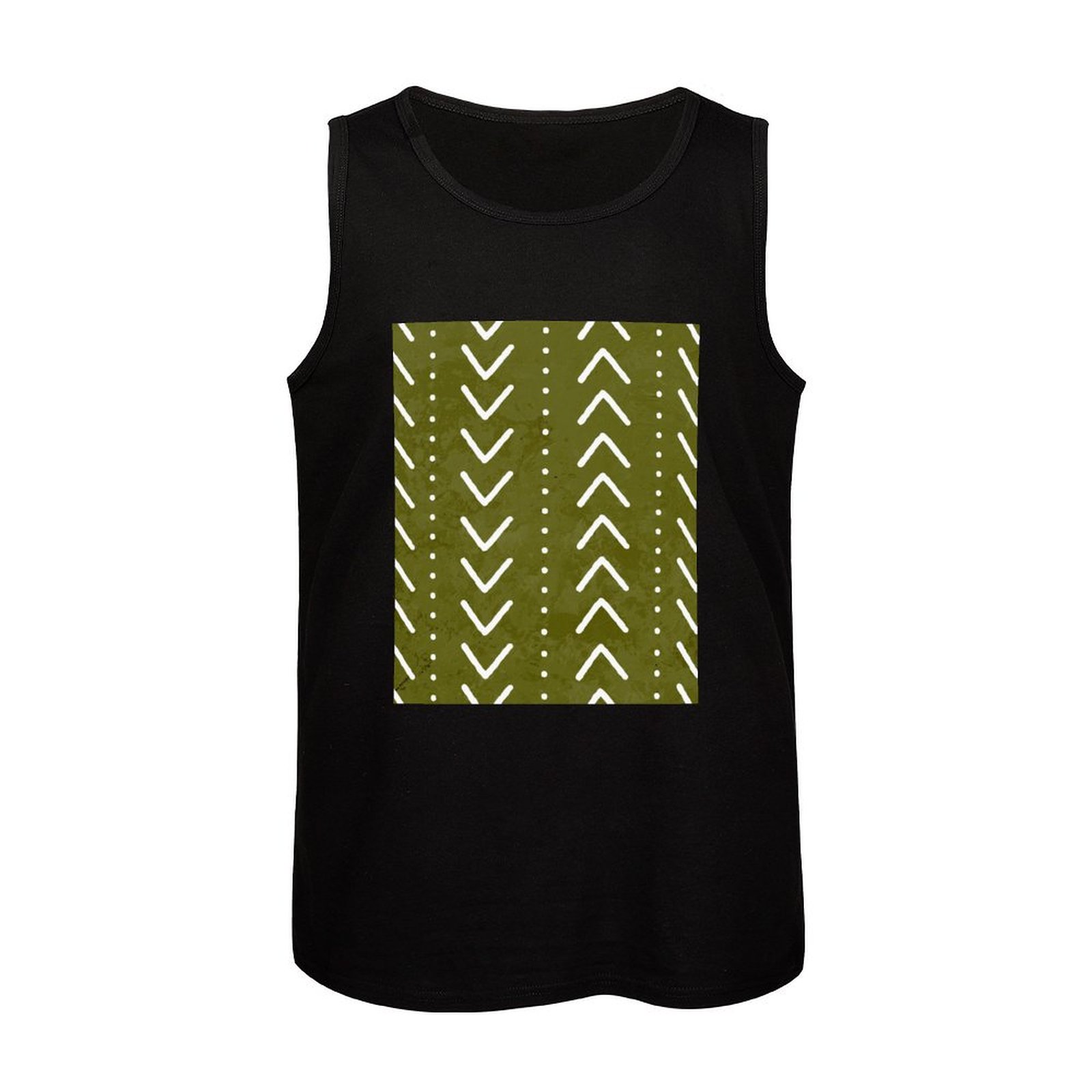 Olive Green Mudcloth Arrows Pa - огляд і ціна Mudcloth Print Top