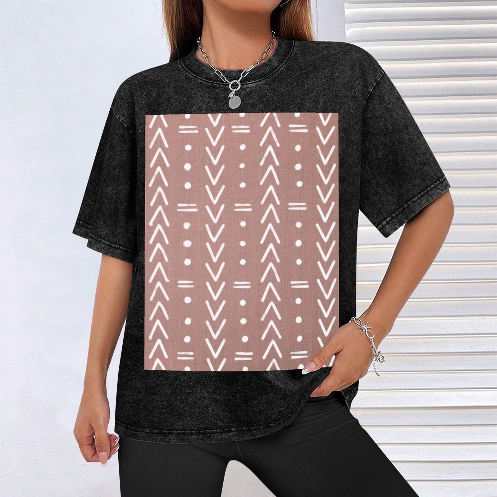Mudcloth White Geometric Shape - огляд і ціна Mudcloth Print Top